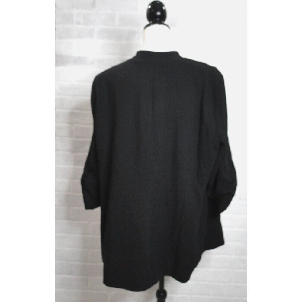 Torrid Studio Cupro Single Button Blazer Womens Size 3X Black 3/4 Sleeve Pockets - Picture 4 of 6